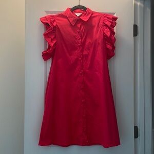 Crown and ivy hot pink shirtdress